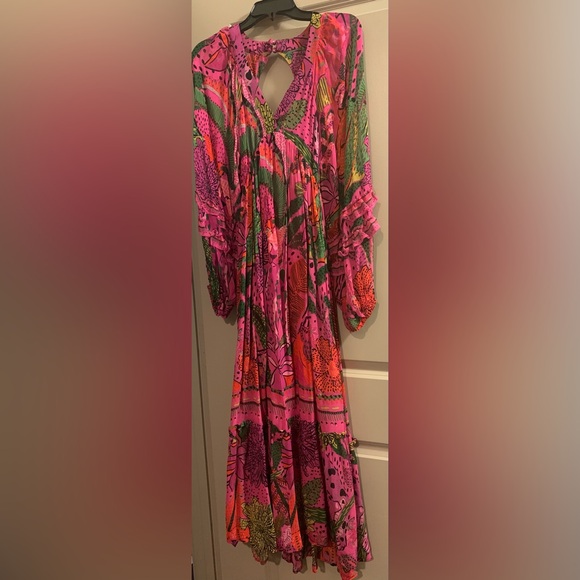 Farm Rio x Anthropologie Cool Leopard Long Sleeve Maxi Dress size XXS NWT - Picture 5 of 16